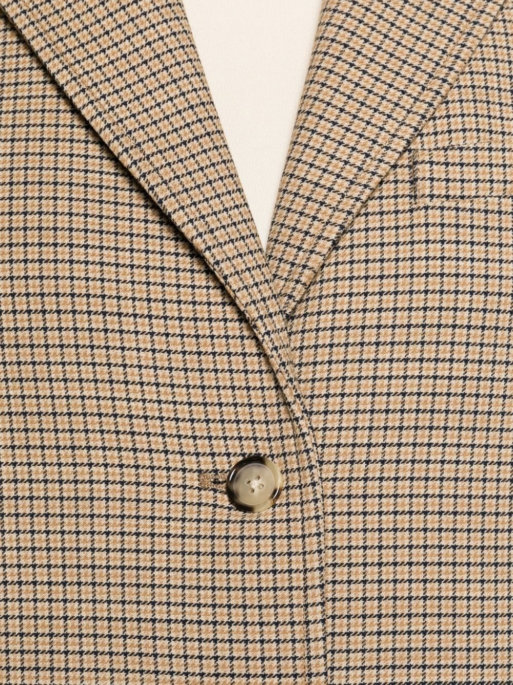 check-pattern single-breasted blazer - 5