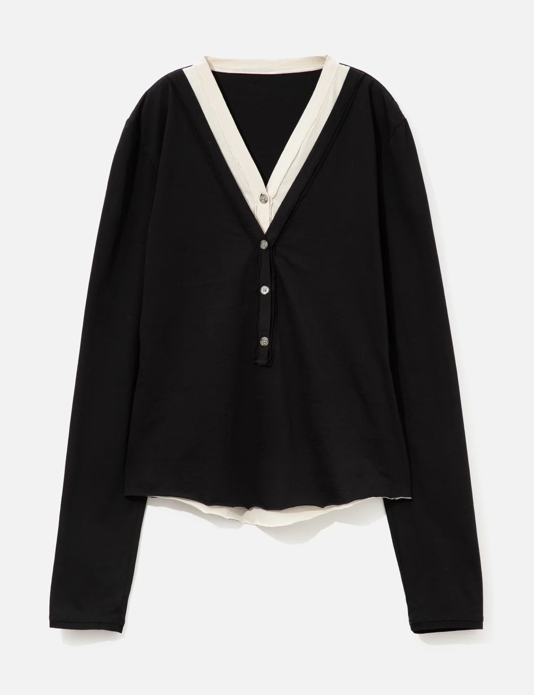 LAYERED HENLEY LONG T-SHIRTS - 1