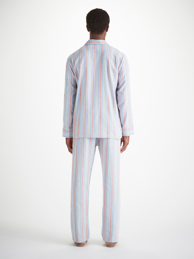 Men's Classic Fit Pajamas Kelburn 46 Brushed Cotton Blue 4