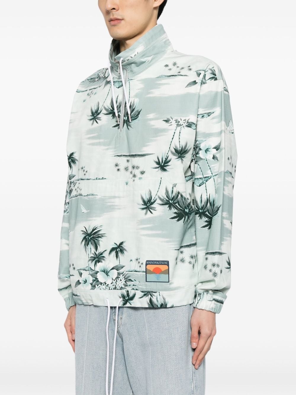 graphic-print cotton jacket - 3