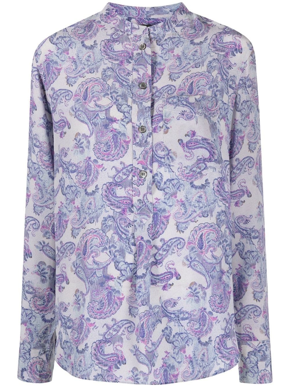 paisley-print long-sleeve shirt - 1