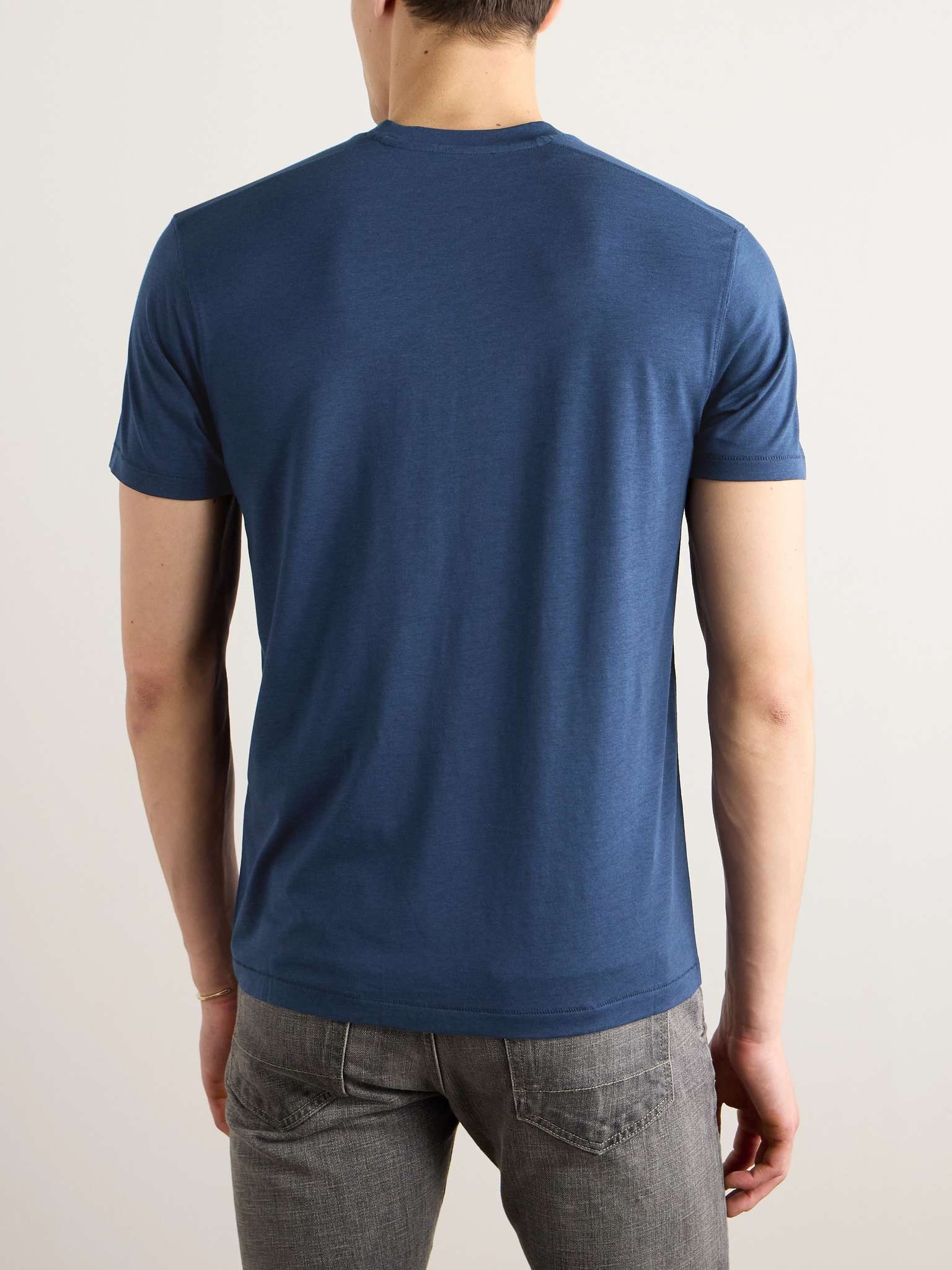 Slim-Fit Lyocell and Cotton-Blend Jersey T-Shirt - 4