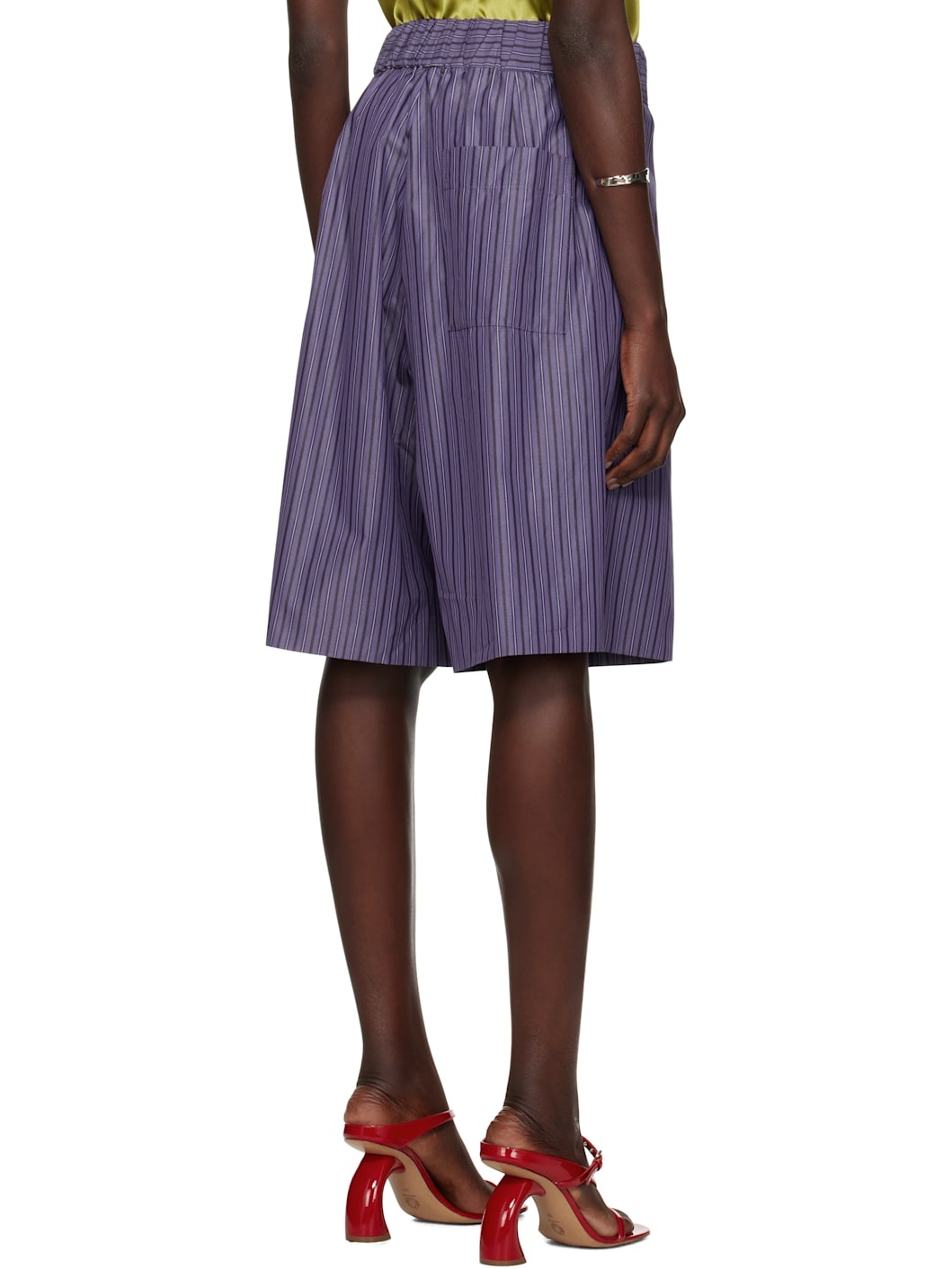 Purple Striped Shorts - 3
