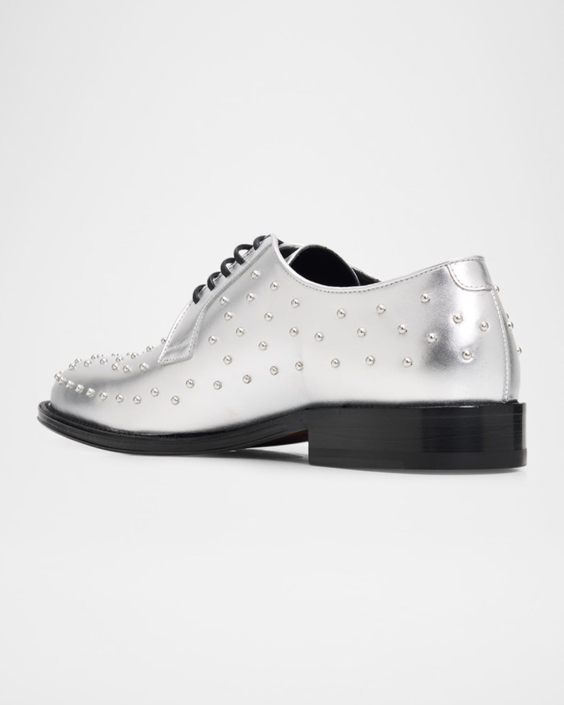 Giuseppe Zanotti Men's GZ-Tag Studded Leather Derby Shoes outlook