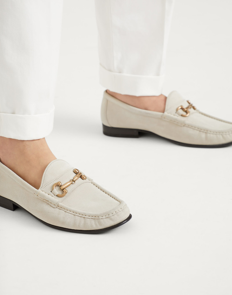 Suede loafers with bit 4