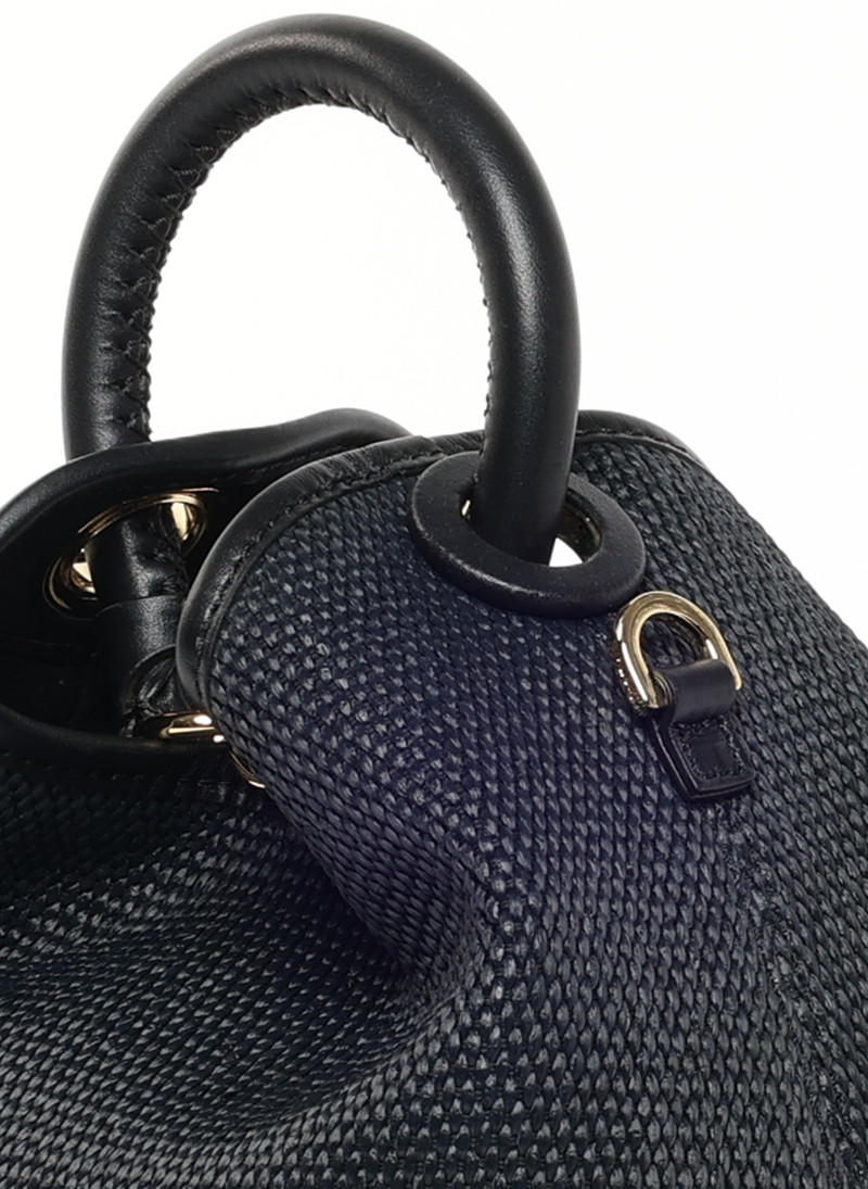 Baozi Raffia/Leather Black 5