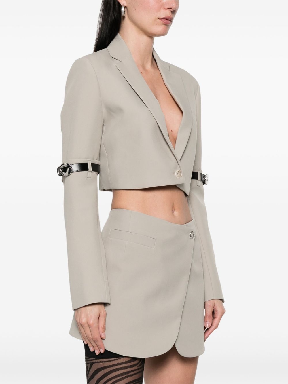 cropped blazer - 3