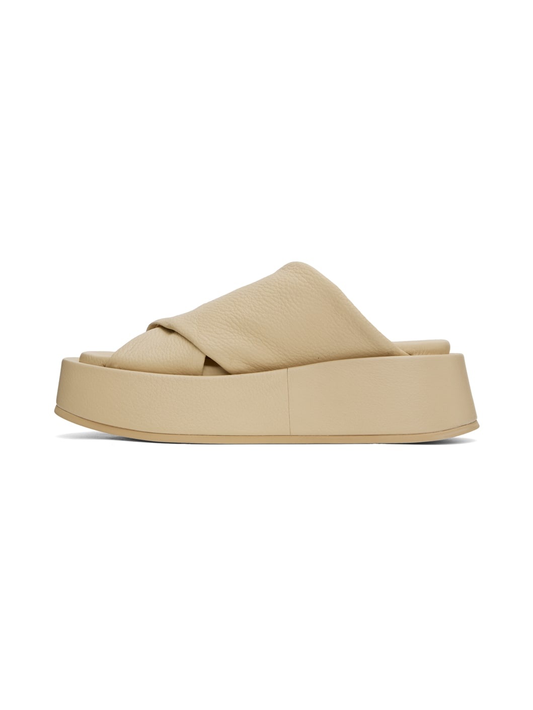Beige Platform Sandals - 3