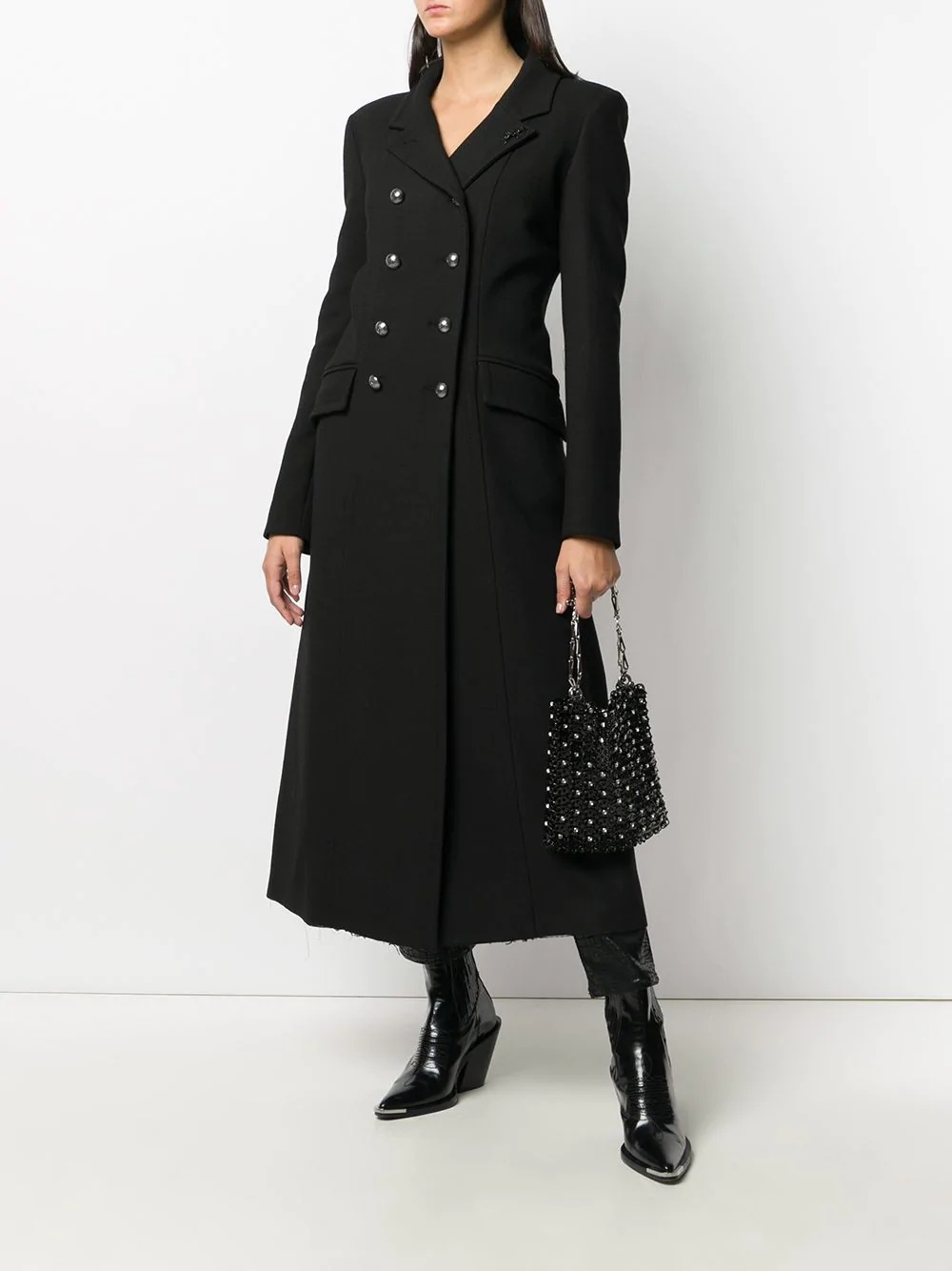 double-breasted wool coat - 2