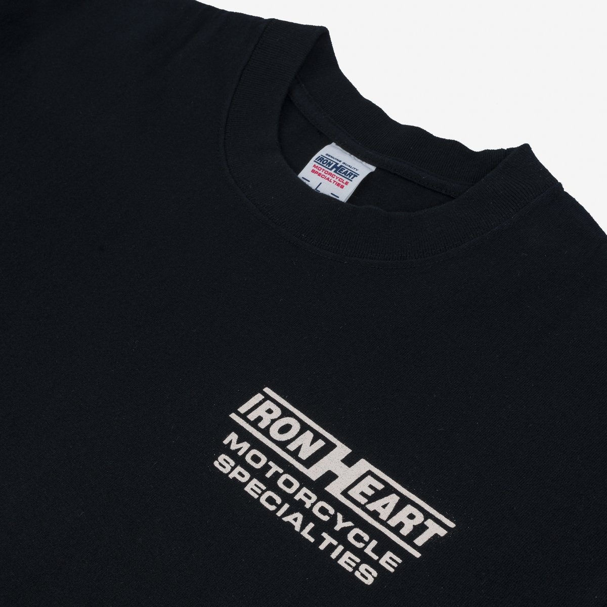 IHPT-2302-BLK 7.5oz Printed Loopwheel Crew Neck T-Shirt - Black - 8