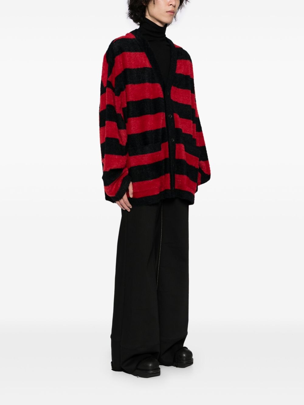 logo-patch cardigan - 3