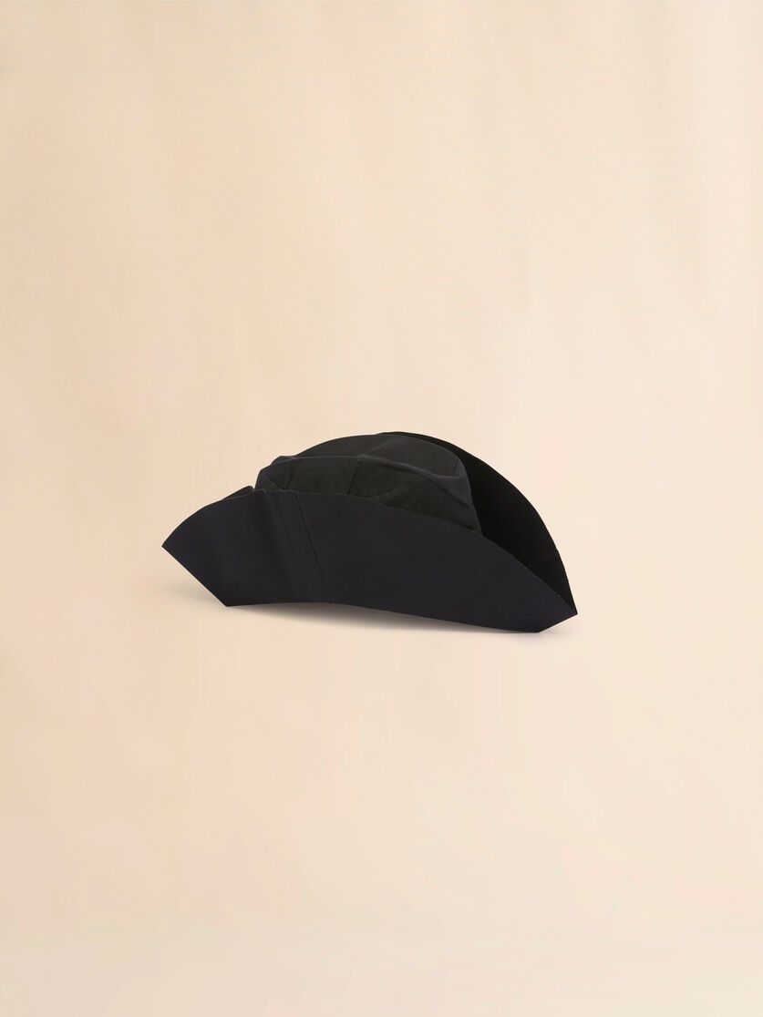 MEDIUM BLACK COTTON BUCKET HAT WITH MARNI SYMBOL - 3