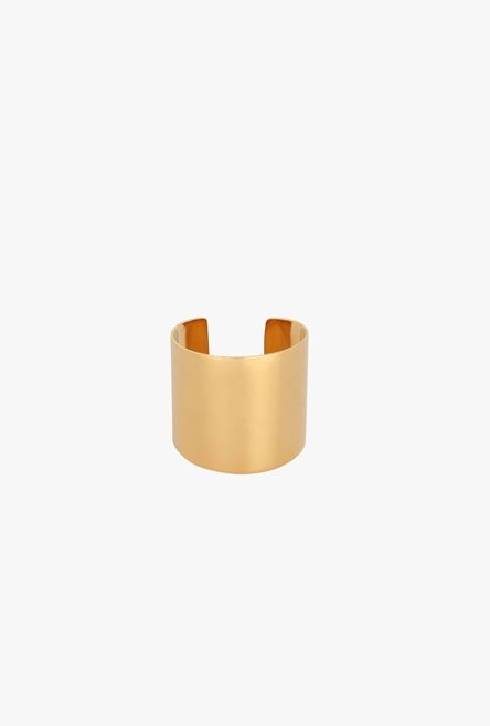 Gold-tone brass Tubular ring - 1