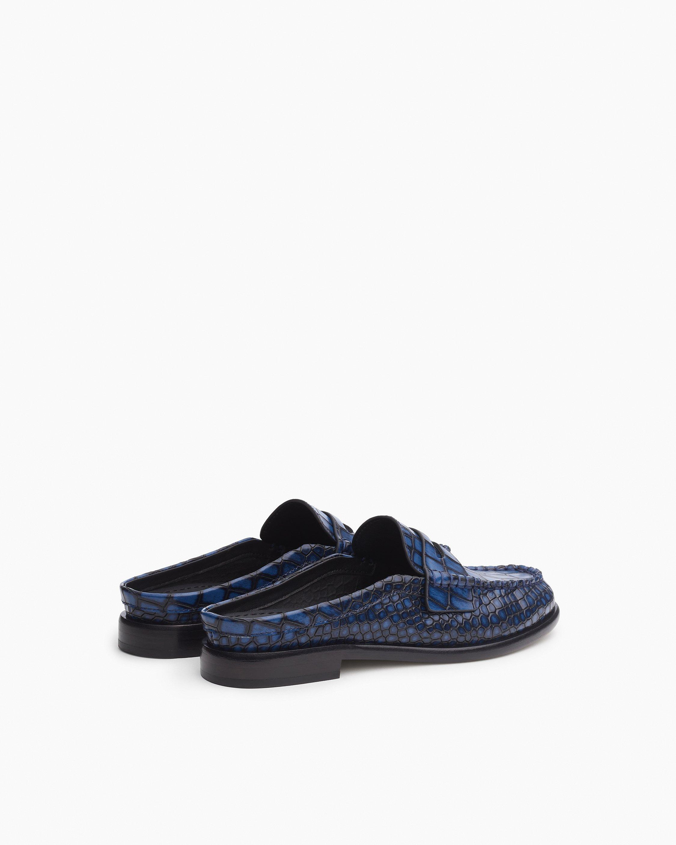 Carter Embossed Leather Mules - 4