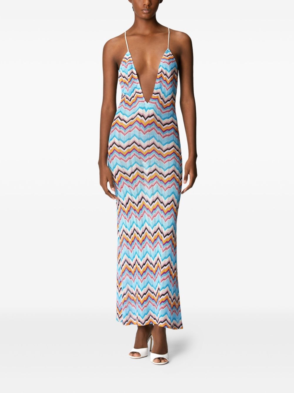 zigzag-pattern dress - 2