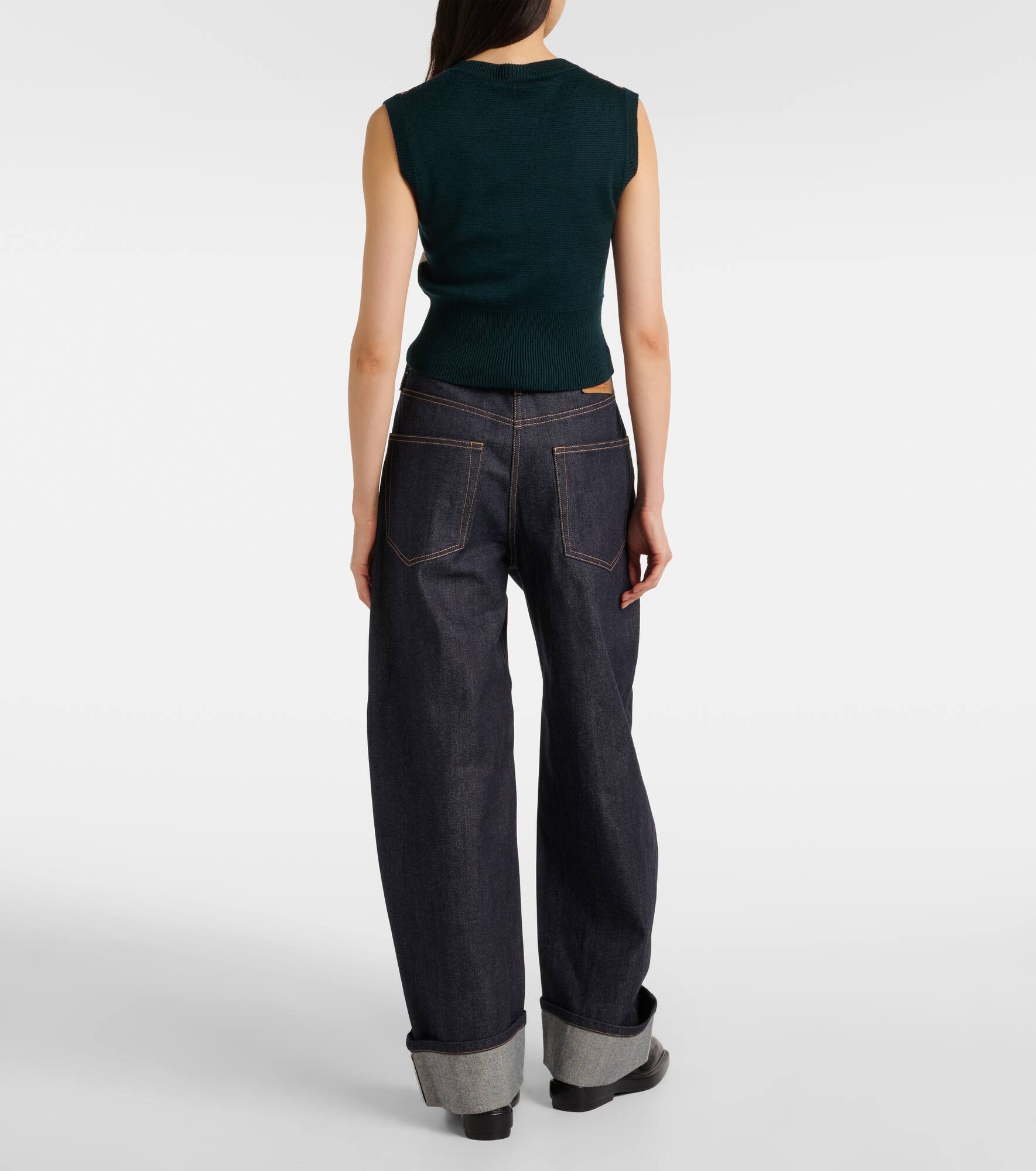 Argyle virgin wool sweater vest - 3