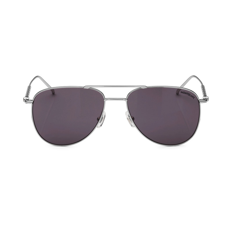 Squared Sunglasses with Silver-Colored Metal Frame 1