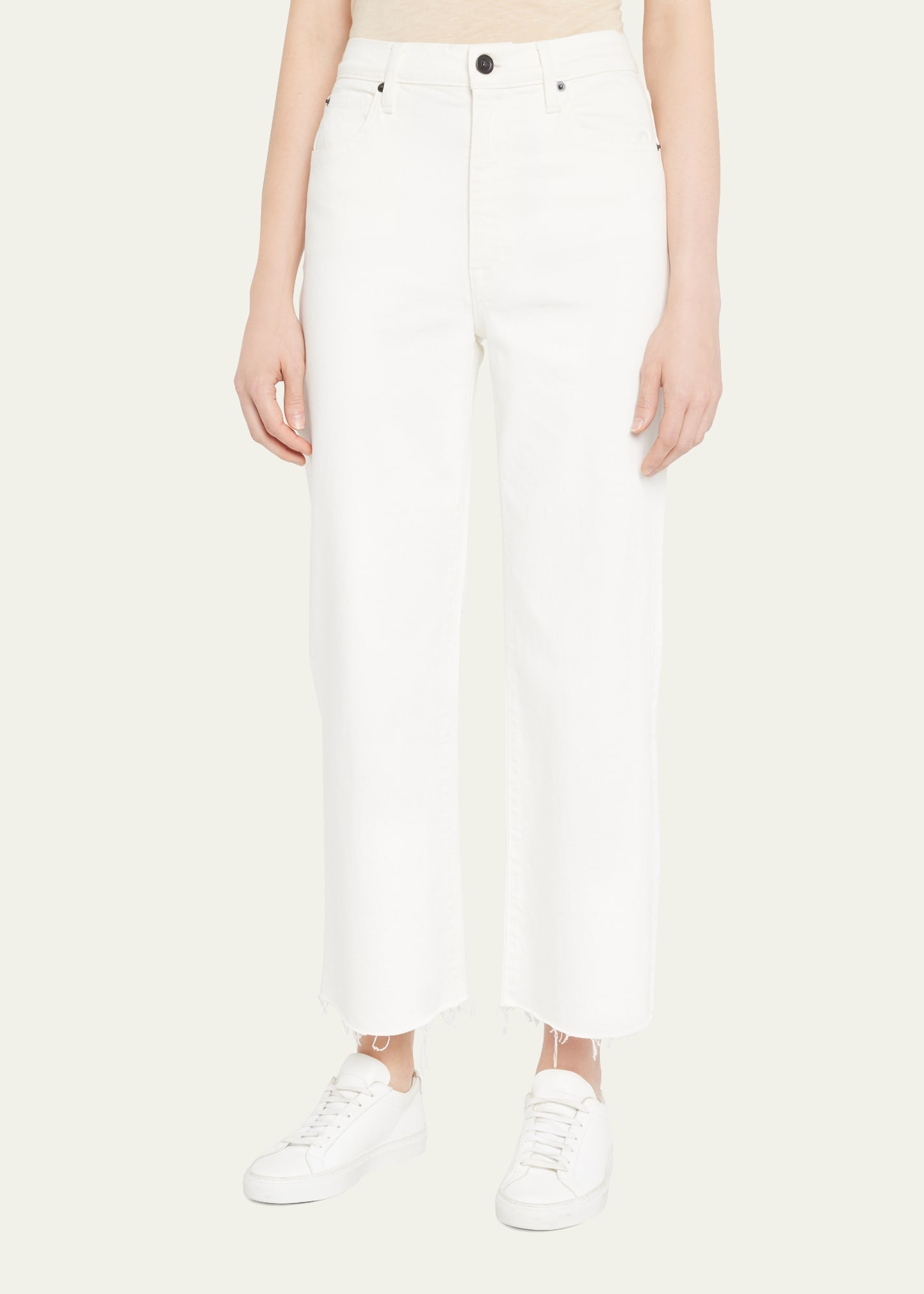 Grace Straight Raw Hem Jeans - 4