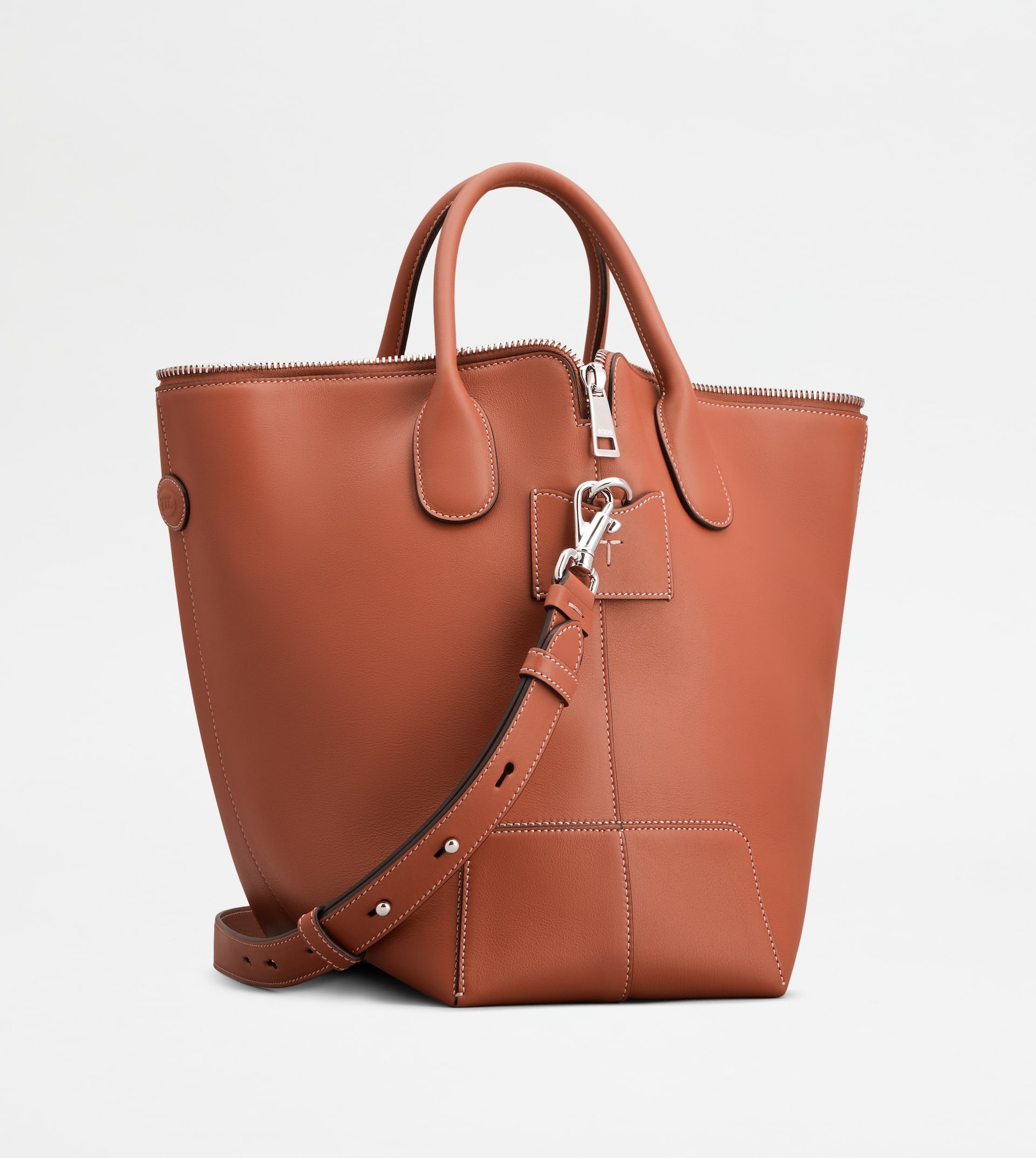TOD'S DI BAG SWING IN LEATHER MEDIUM - ORANGE - 2