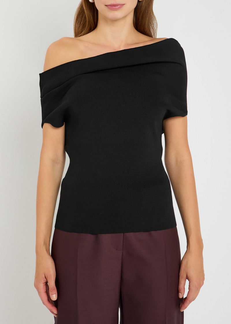 armarium Armarium Debra Asymmetric Stretch-knit top outlook