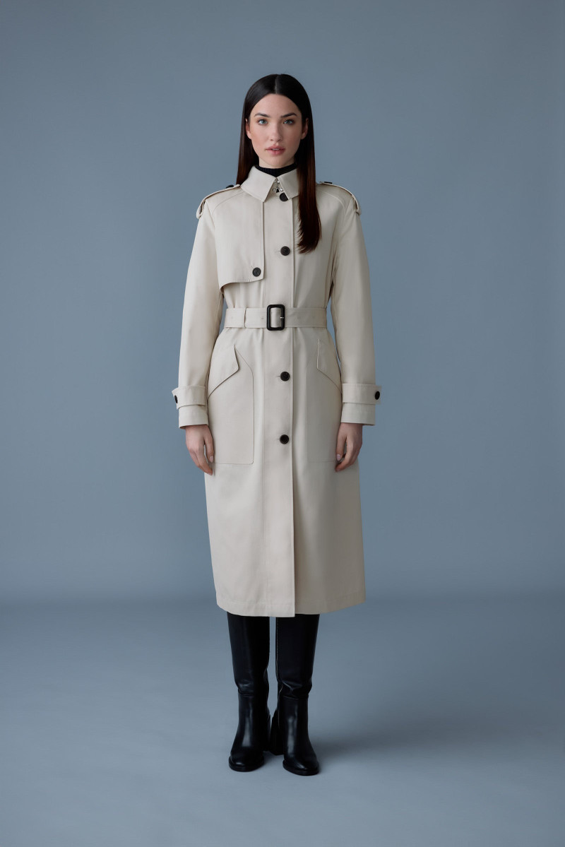MACKAGE AKILI Single-breasted trench coat with belt outlook
