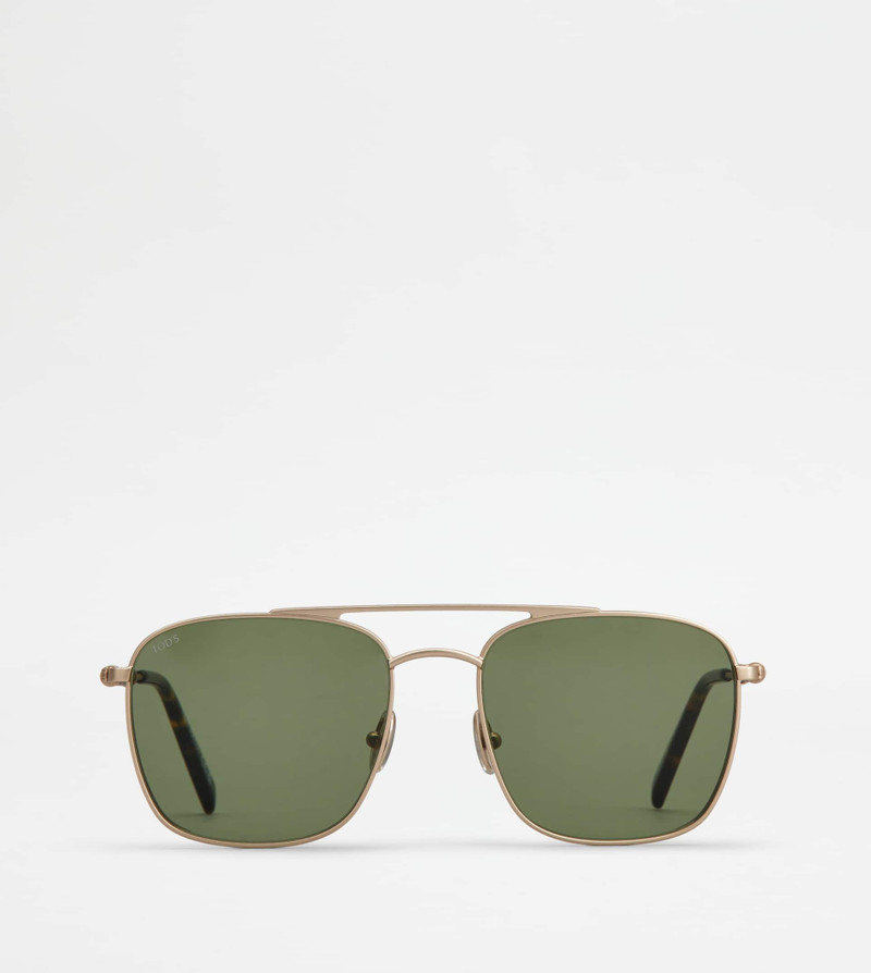 SUNGLASSES WITH TEMPLES IN LEATHER - PINK - 1