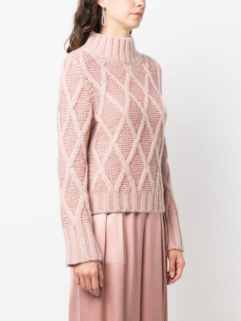 Aran-knit high-neck jumper 3