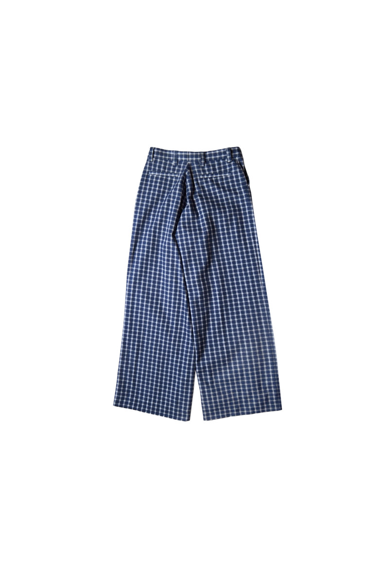 ERL ERL Check Pleated Tailored Pants Navy outlook