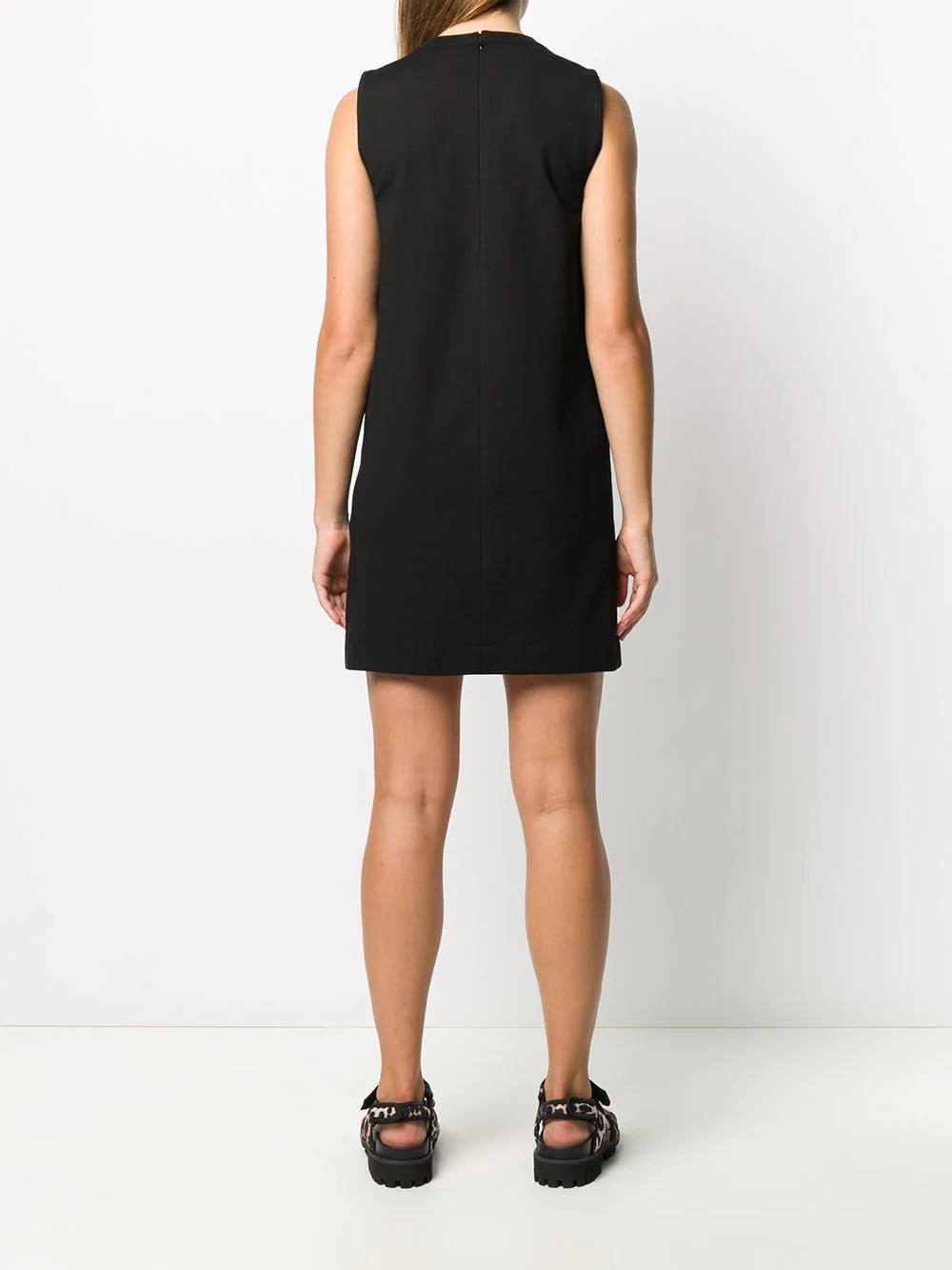 logo trim shift dress - 4