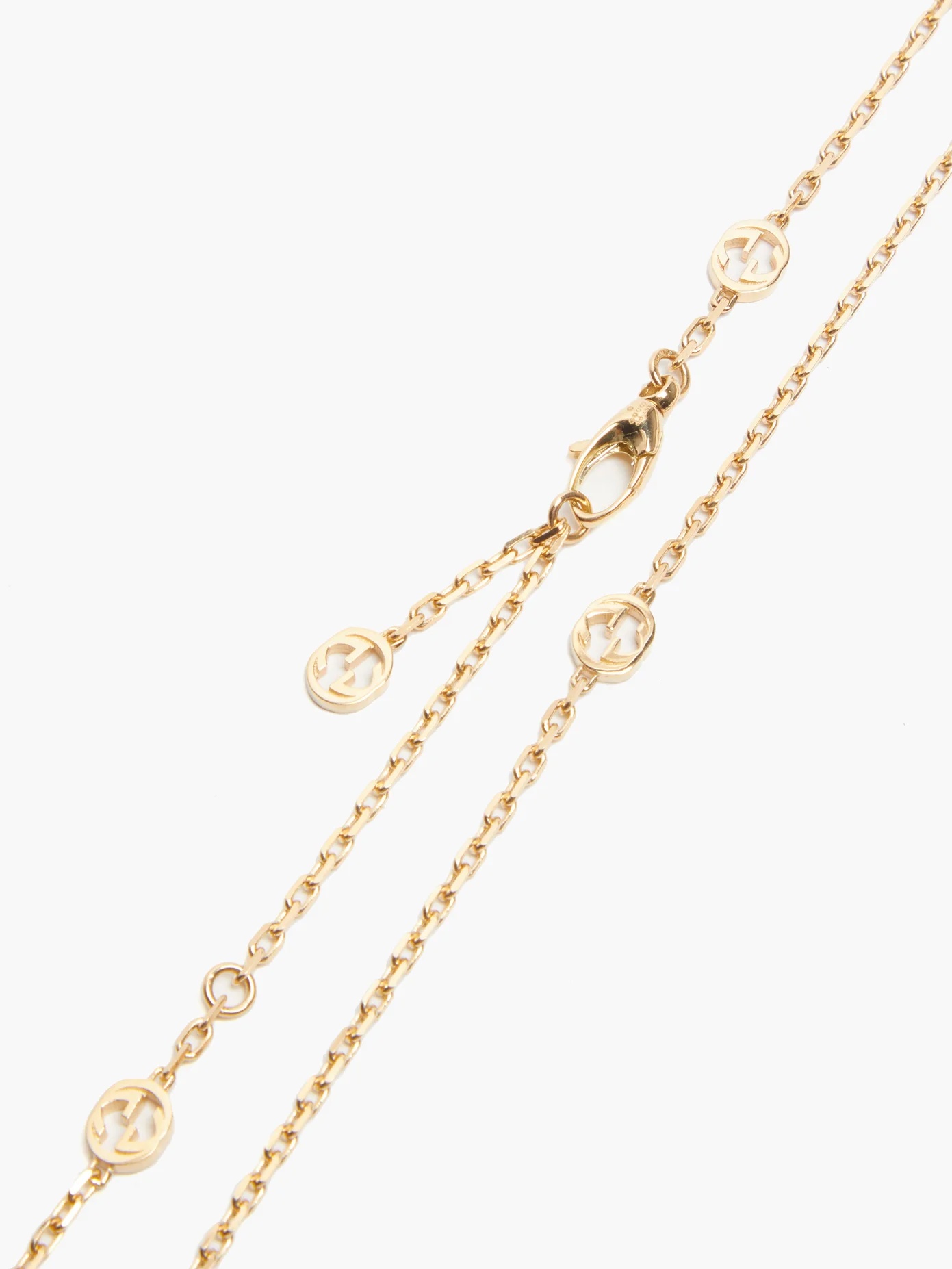 GG-logo 18kt gold chain necklace - 4