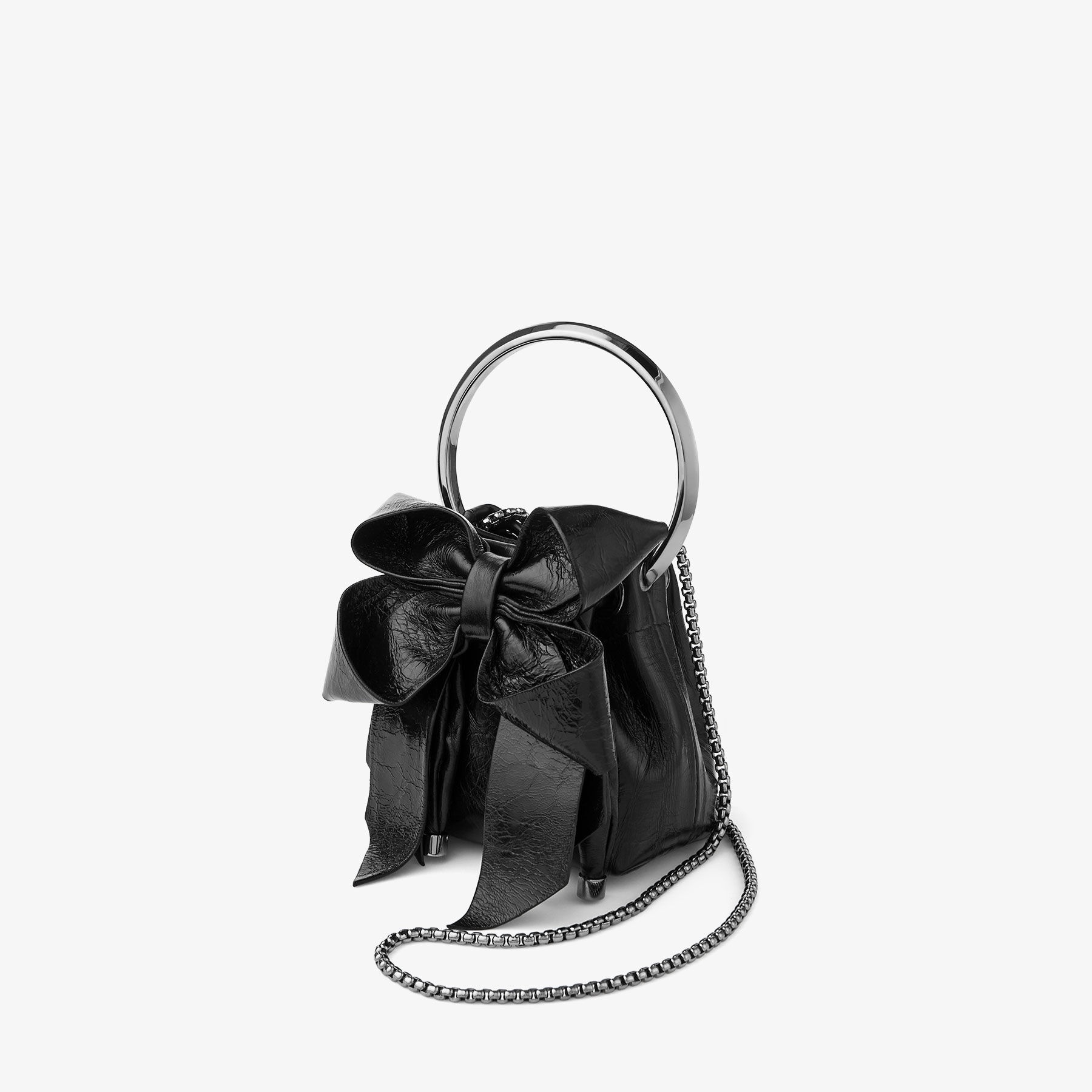 Micro Bon Bon
Black Vintage Metallic Leather Mini Bag - 3