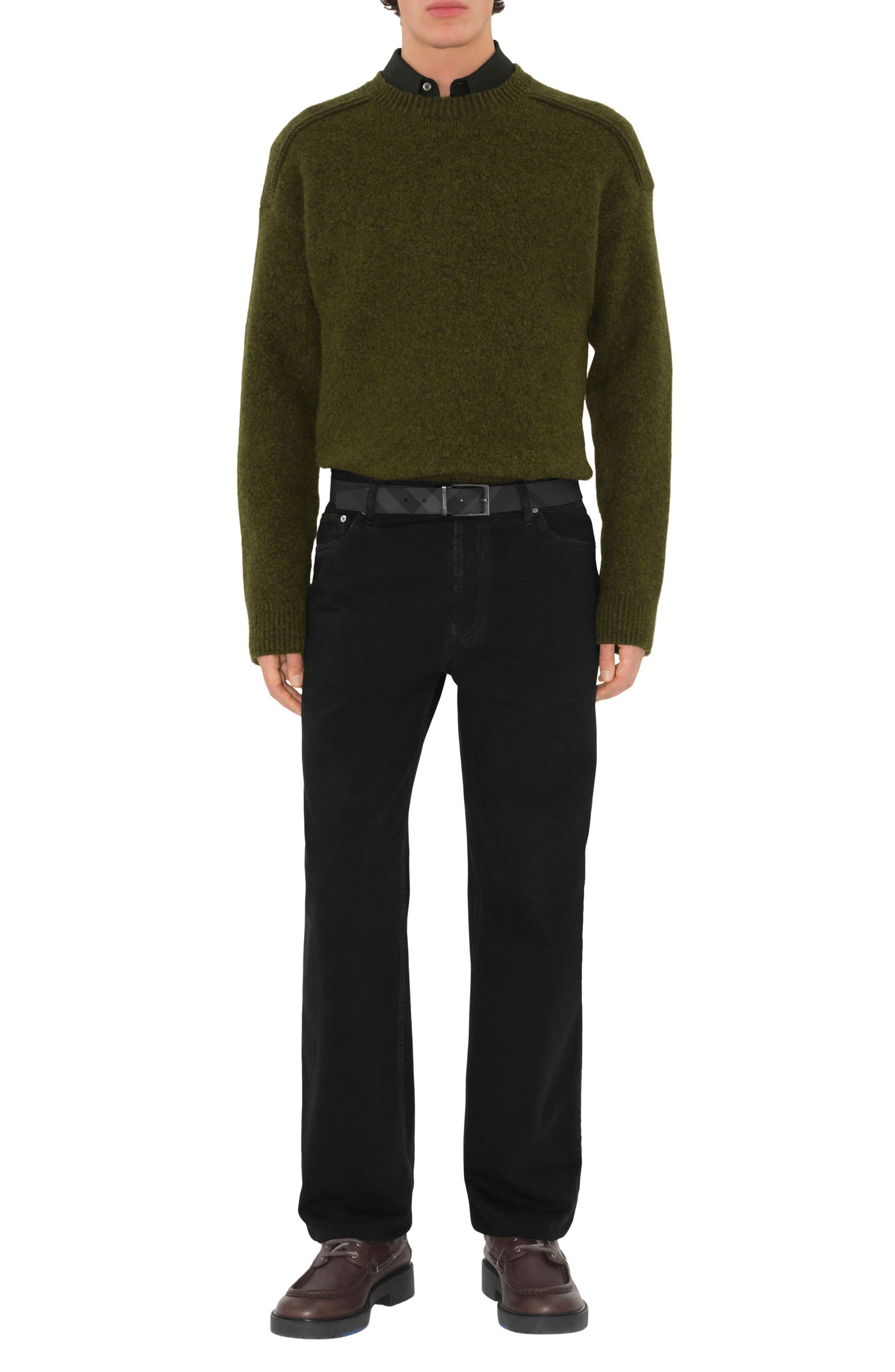 burberry Louis Reversible Check Belt in Charcoal/Graphite at Nordstrom - 2