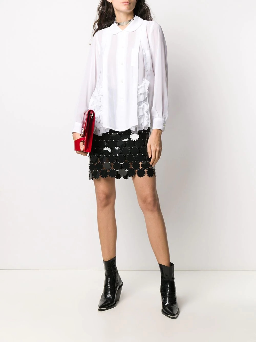 ruffled long-sleeve shirt - 2