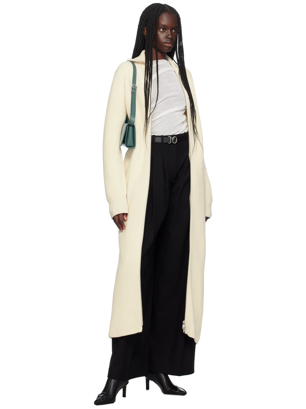 Off-White Zip-Up Cardigan - 4