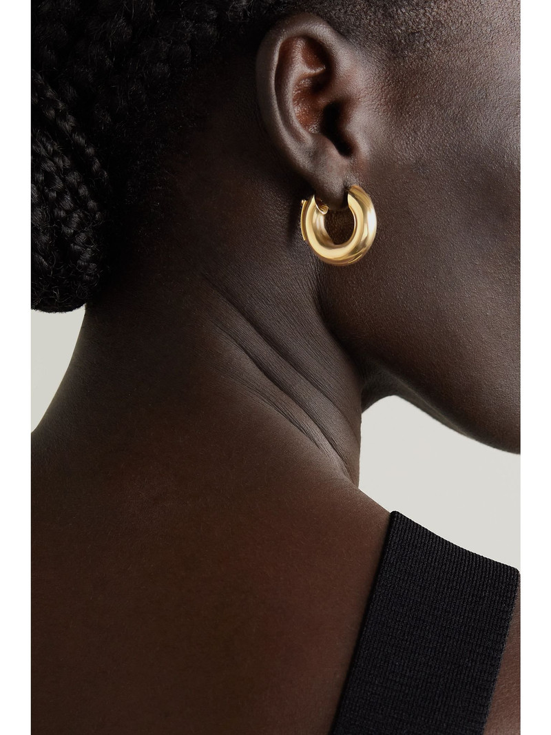LAUREN RUBINSKI 14-karat gold hoop earrings Gold outlook