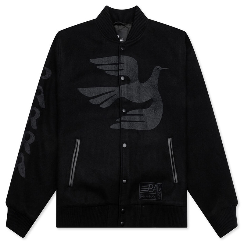 NOT MOVIE QUALITY VARSITY JACKET - BLACK 1