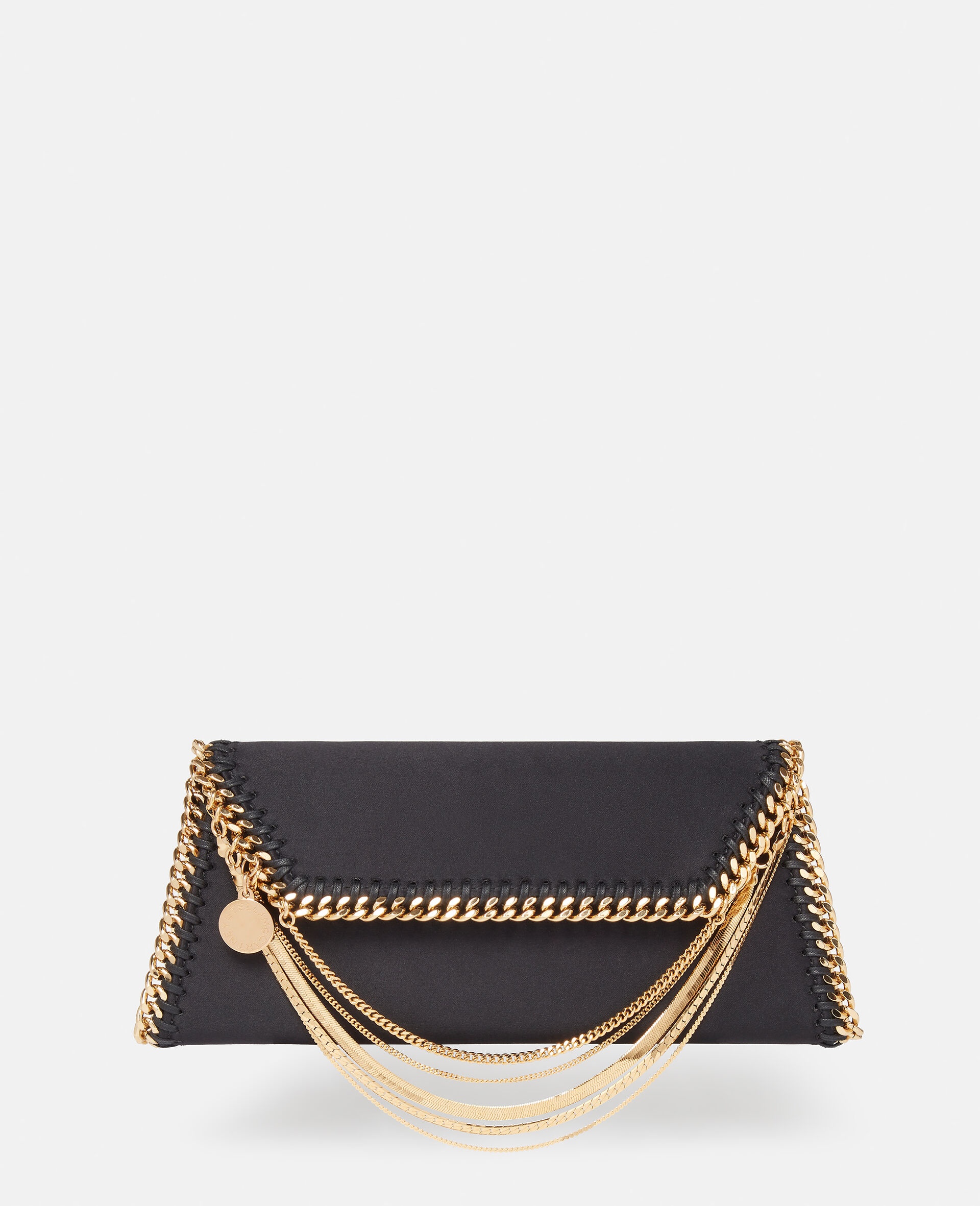 Falabella Multi-Chain Satin Clutch - 1