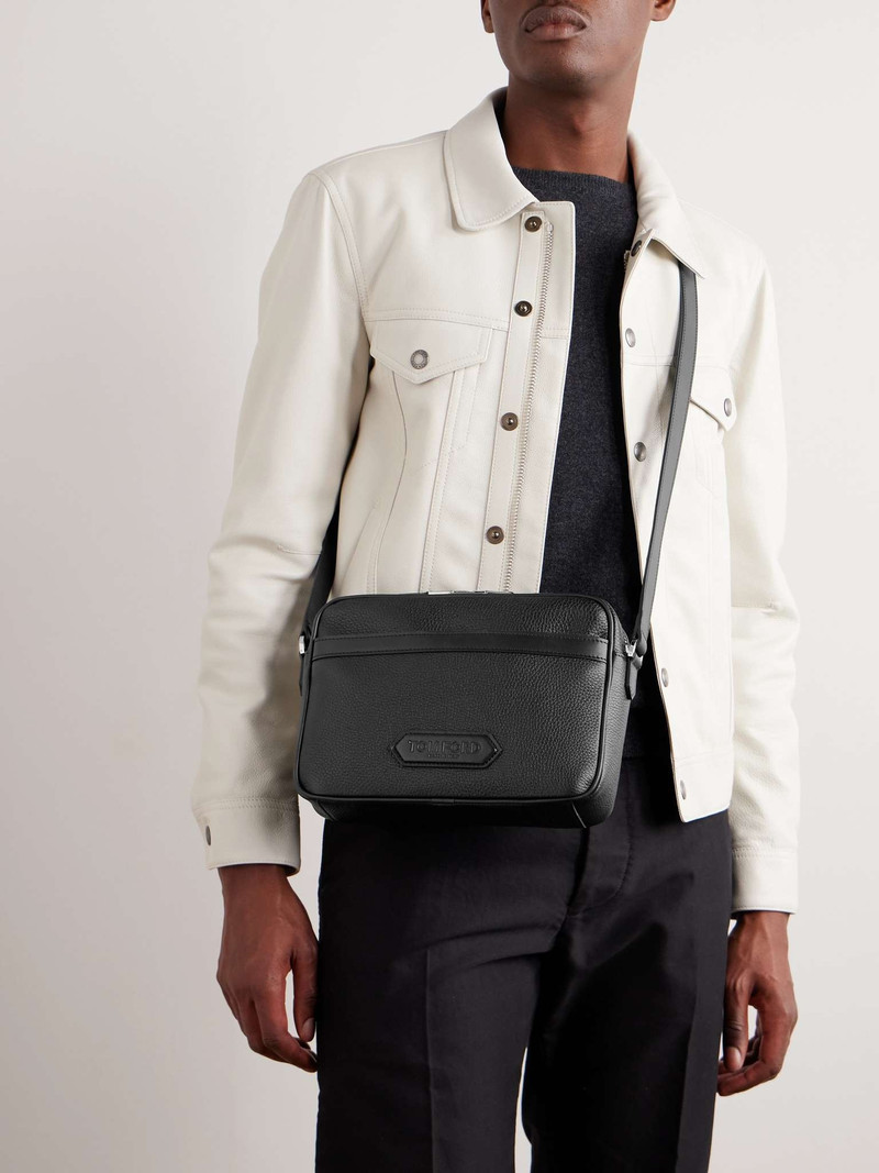 TOM FORD Full-Grain Leather Messenger Bag outlook