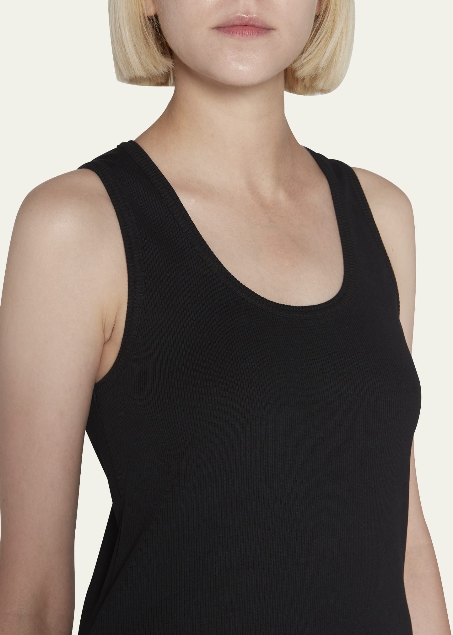Dry Stretch Cotton Ribbed Tank Top - 5