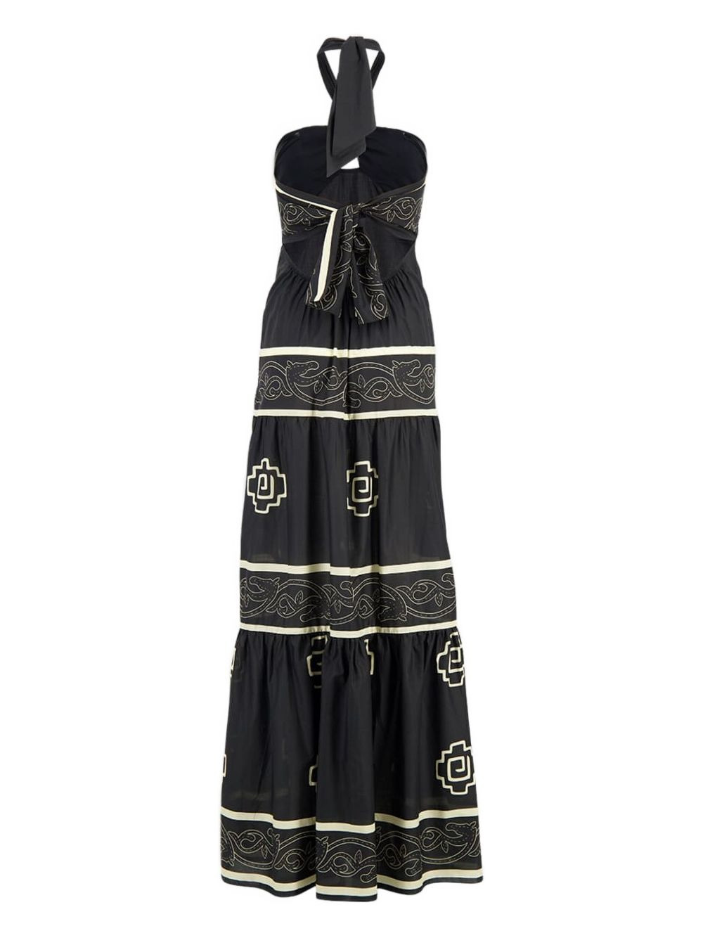 Orilla Del Mar halter-neck tiered maxi dress - 3