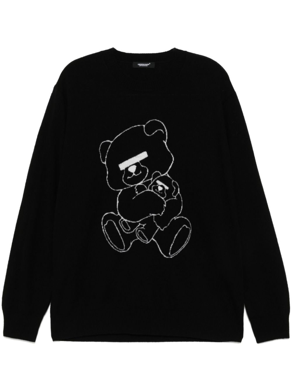 jacquard logo motif jumper - 1