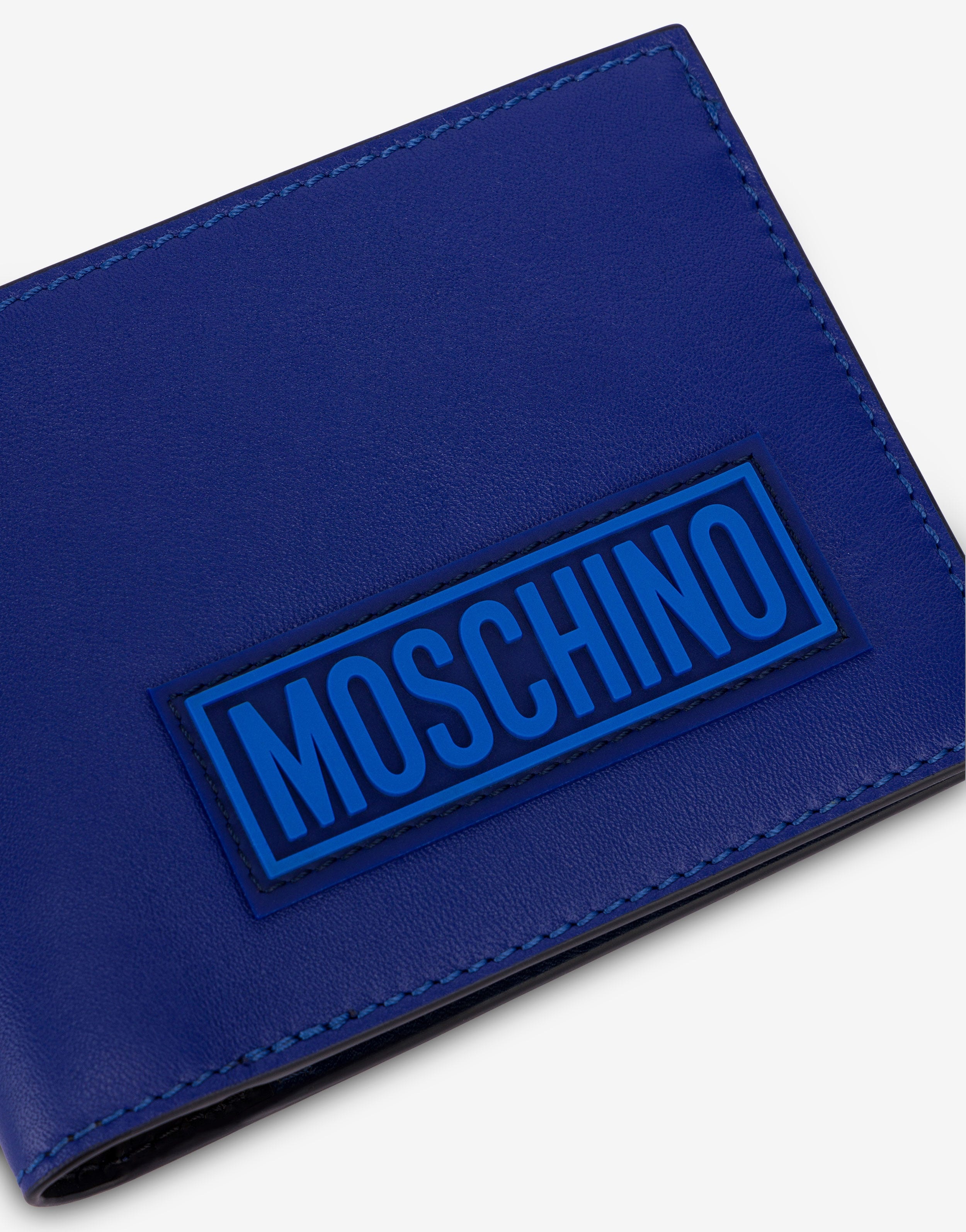 RUBBER LOGO CALFSKIN FLAP WALLET - 4