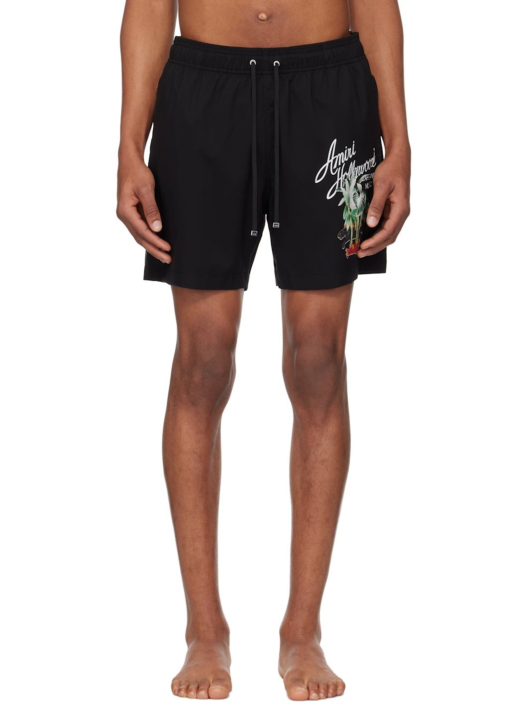 Black 'Amiri Hollywood' Swim Shorts - 1