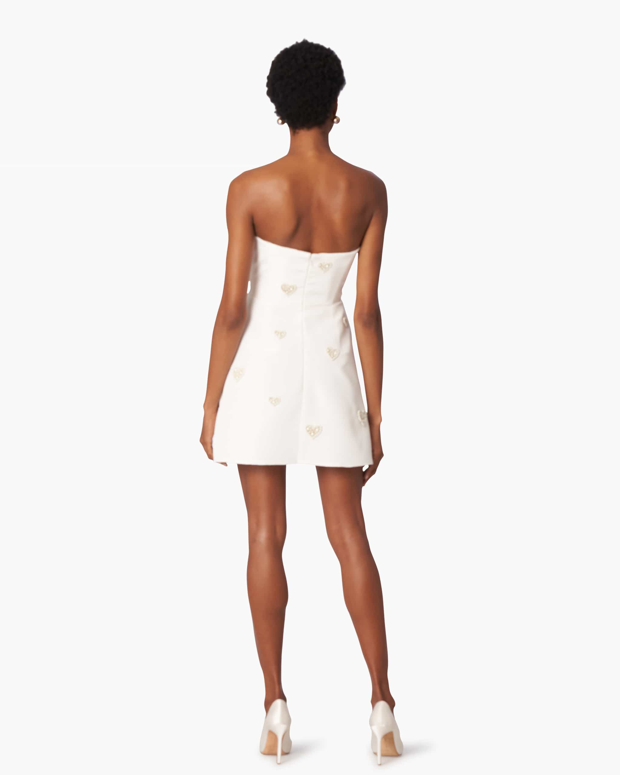 Heart Embroidered Mini Dress - 3