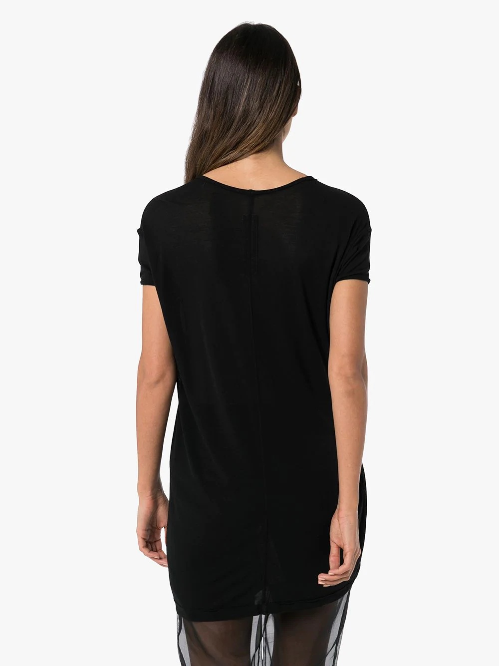 Hiked asymmetric long-line T-shirt - 4