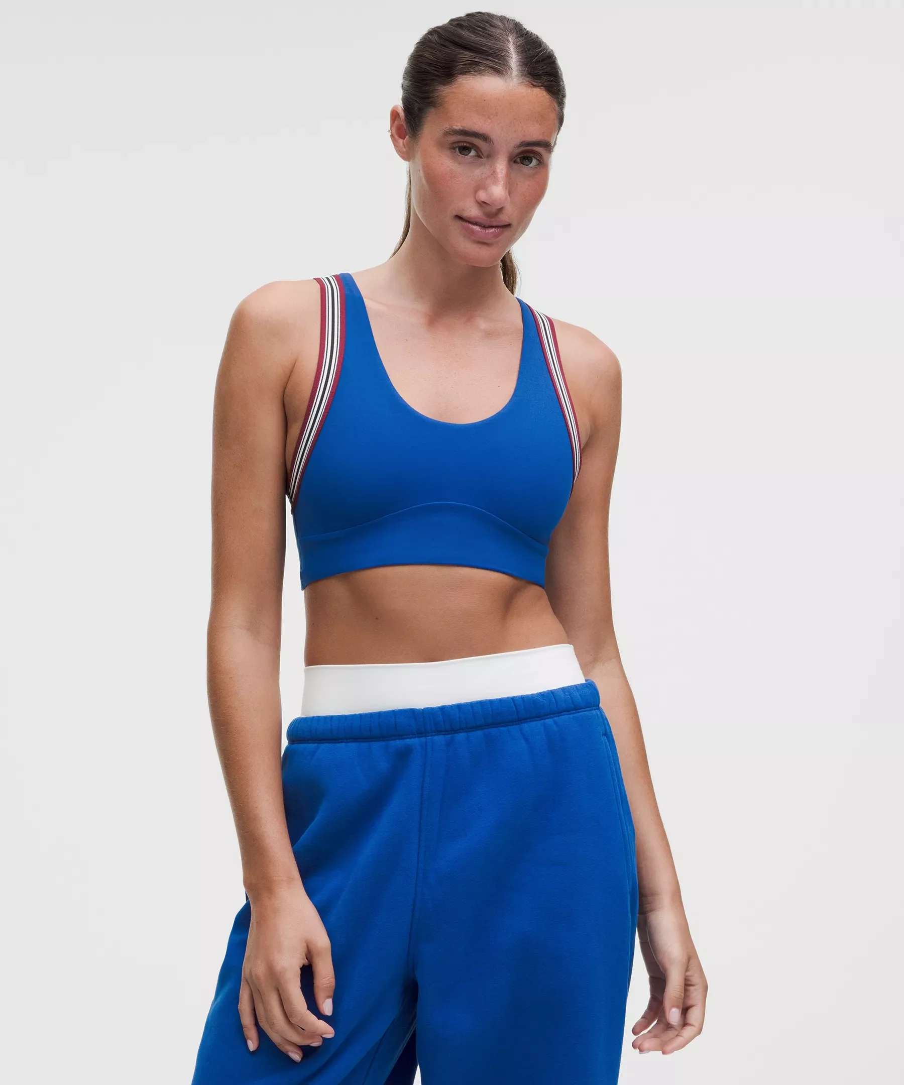 Groove Yoga Bra Light Support, B/C Cup *Striped Trim - 1