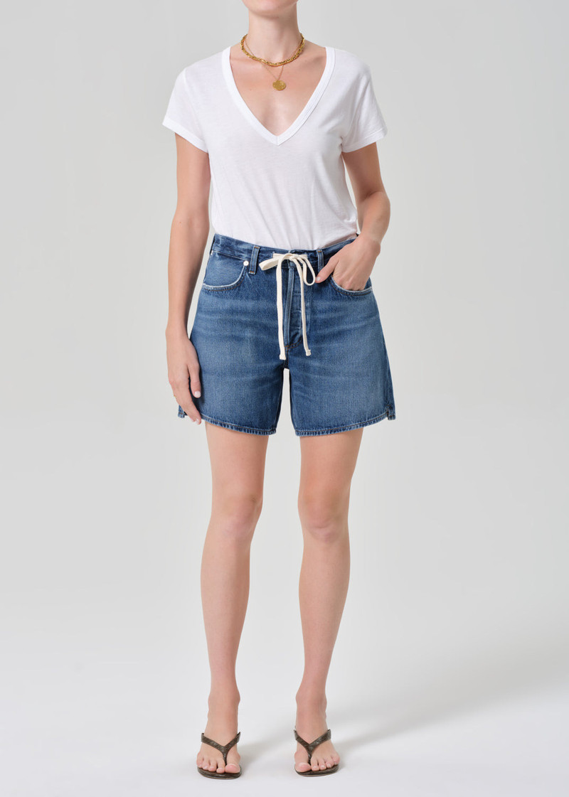 Hara V Neck Tee In White 5