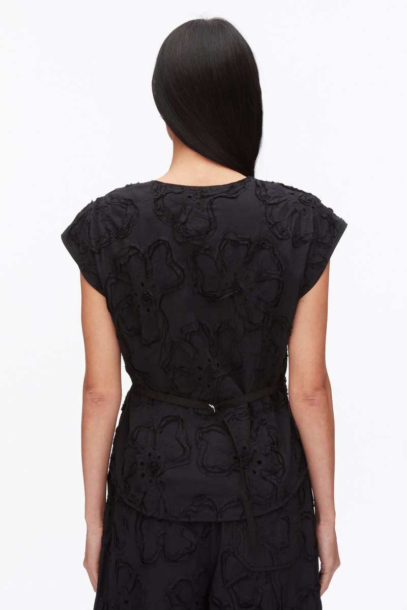 Embroidered Cap Sleeve Top 5