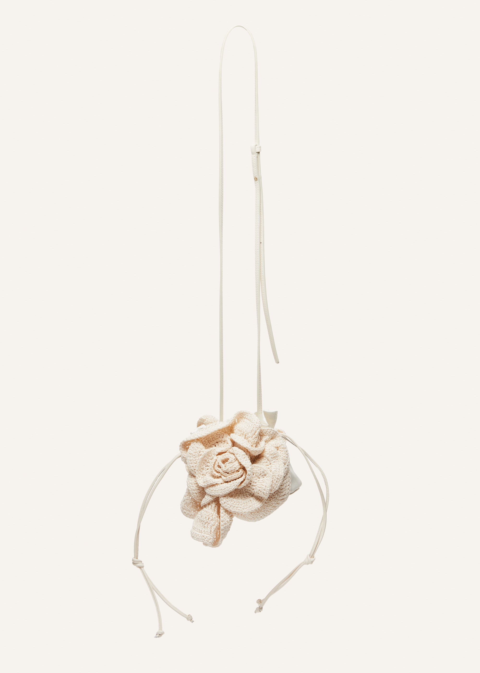 Pearl Magda bag in cream crochet - 3