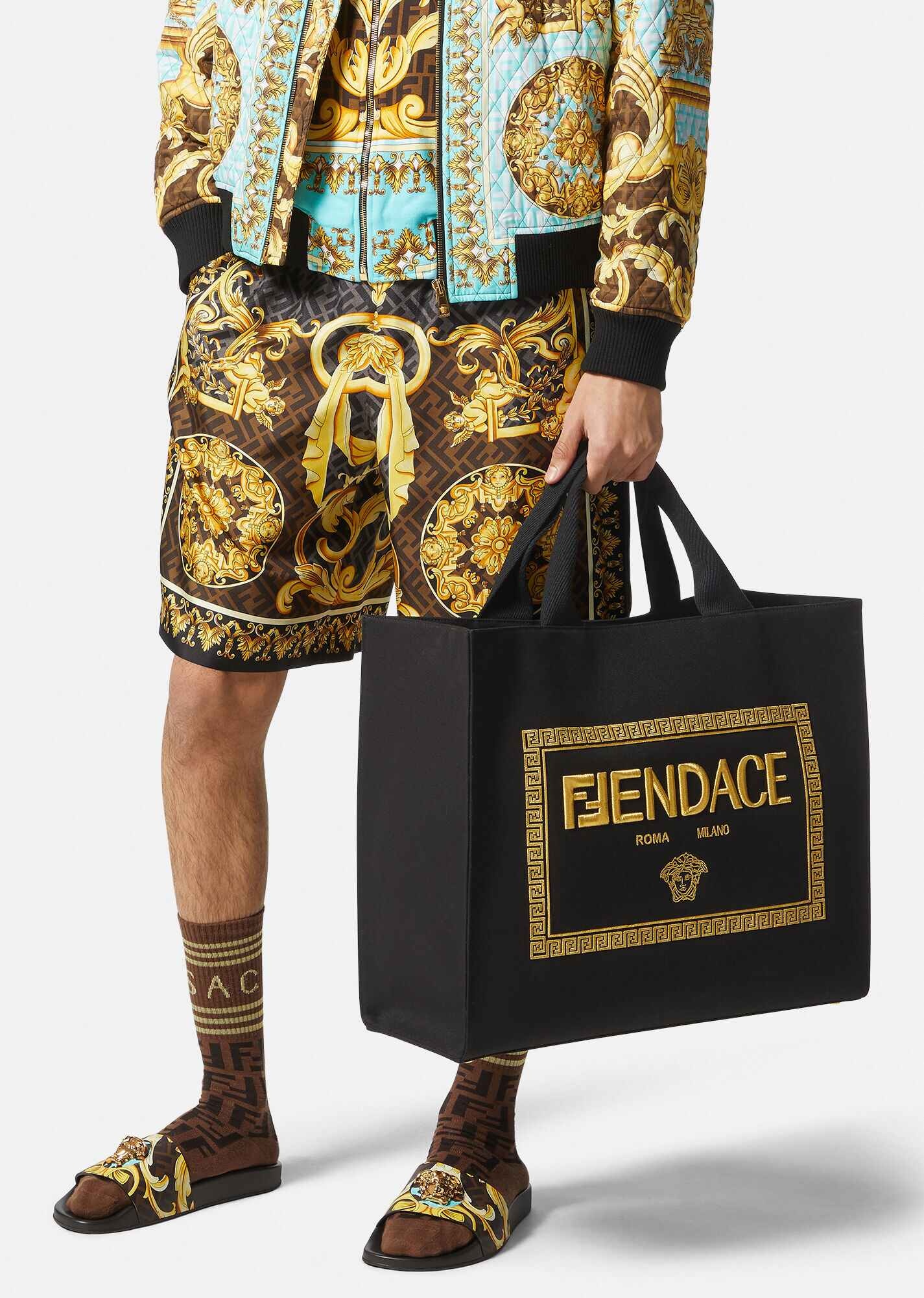 Fendace Logo Large Tote Bag - 7